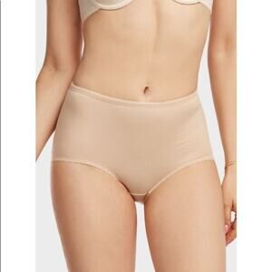 Three Pair Sofra High Waist Brief Panty in Beige, Pink, and Black Size Medium